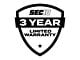 SEC10 AmericanMuscle Quarter Window Decal; Gloss Black (79-93 Mustang)