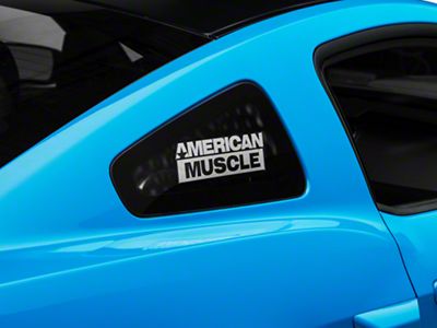 SEC10 AmericanMuscle Quarter Window Decal; Frosted (05-14 Mustang)