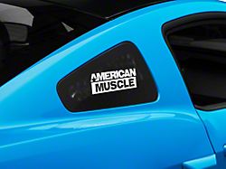 SEC10 AmericanMuscle Quarter Window Decal; White (05-14 Mustang)