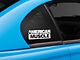 SEC10 AmericanMuscle Quarter Window Decal; White (94-04 Mustang)