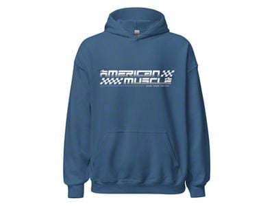AM Racing Hoodie; Indigo Blue