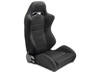 SpeedForm Racing Seats; Black; Pair (79-14 Mustang)