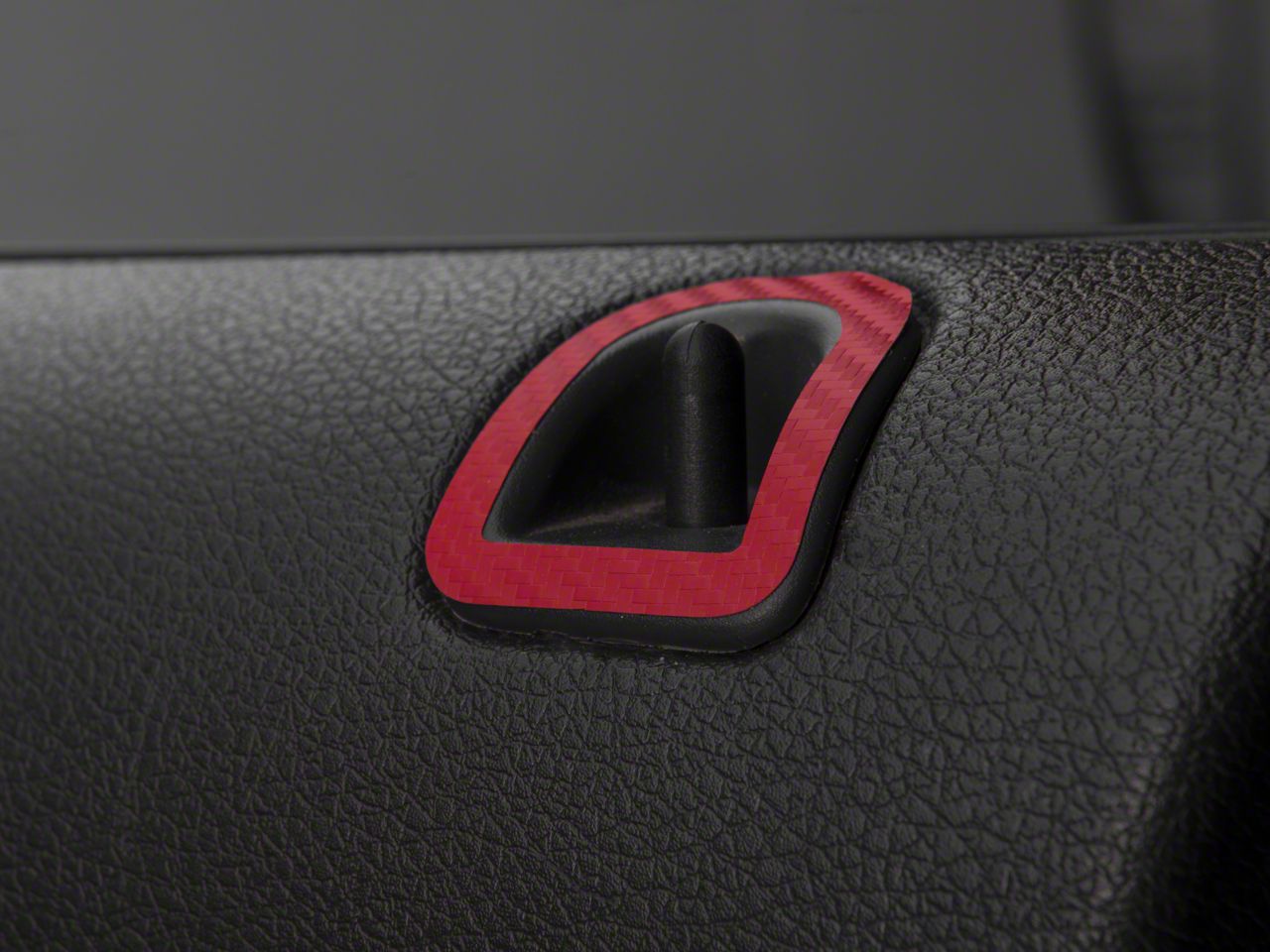 SEC10 Mustang Dash Overlay Kit; Red Carbon Fiber 387406 (05