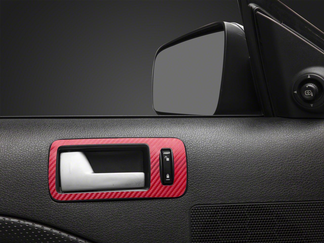 SEC10 Mustang Dash Overlay Kit; Red Carbon Fiber 387406 (0509 Mustang