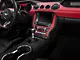 SEC10 Dash Overlay Kit; Red Carbon Fiber (15-23 Mustang)