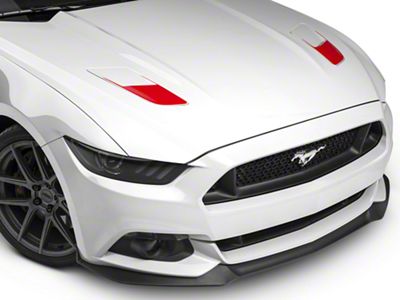SEC10 Hood Vent Accent Decals; Red (15-17 Mustang GT)