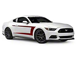 SEC10 Side Stripes; Red (15-23 Mustang)