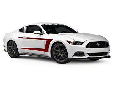 SEC10 Side Stripes; Red (15-23 Mustang)
