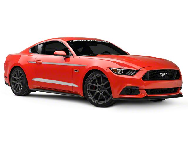 SEC10 Side Accent Decals; Silver (15-23 Mustang)