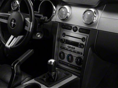 SEC10 Dash Overlay Kit; Brushed Silver (05-09 Mustang)