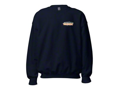 AM Skeleton Kart Crew Neck Sweatshirt; Navy