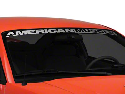 SEC10 AmericanMuscle Windshield Decal; Silver (94-04 Mustang)