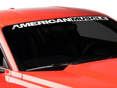 SEC10 AmericanMuscle Windshield Banner; White (15-23 Mustang)