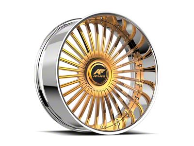 Amani R.E.A.L. 14K Gold Plated Wheel; Rear Only; 26x9; 1mm Offset (16-24 Camaro)