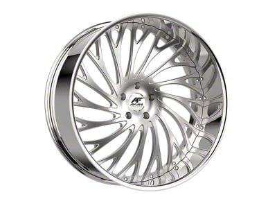Amani Vamos-L Brush Center with Chrome Lip Wheel; Rear Only; 26x10; 5mm Offset (10-15 Camaro)