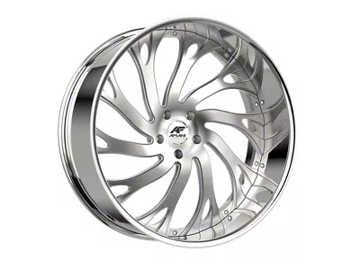 Amani Atlantic-R Brush Center with Chrome Lip Wheel; Rear Only; 22x10; 20mm Offset (08-23 RWD Challenger, Excluding SRT Hellcat & Widebody)