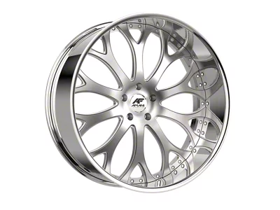 Amani Tango Brush Center with Chrome Lip Wheel; Rear Only; 24x9; 15mm Offset (06-10 Charger)