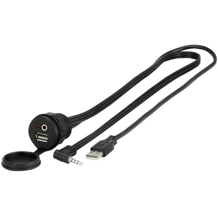 Scosche Challenger Mountable AUX A/V Input and USB Port for Aftermarket