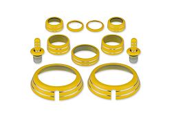 American Brothers Design Interior Knob Kit; Bright Yellow (10-15 Camaro)