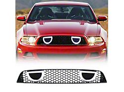 American Modified BOSS 302 Style Upper Grille with DRL, Turn Signal and Fog Light Deletes; Matte Black (13-14 Mustang GT, V6)