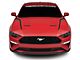 SEC10 Hood Accent Decal; Black Carbon Fiber (18-23 Mustang GT, EcoBoost)