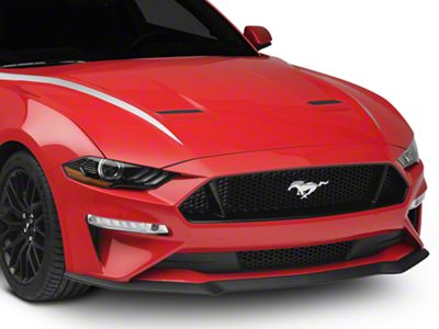 SEC10 Hood Accent Decal; Silver (18-23 Mustang GT, EcoBoost)