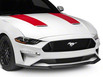 SEC10 Hood Stripes; Red (18-23 Mustang GT, EcoBoost)