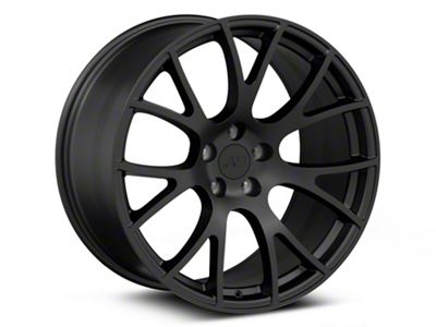 Hellcat Style Satin Black Wheel; Rear Only; 20x10.5; 25mm Offset (06-10 RWD Charger)