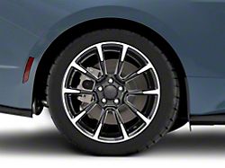 11/12 GT/CS Style Gloss Black Machined Wheel; Rear Only; 18x10; 45mm Offset (24-25 Mustang EcoBoost w/o Performance Pack)