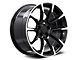 11/12 GT/CS Style Gloss Black Machined Wheel; Rear Only; 18x10 (2024 Mustang EcoBoost w/o Performance Pack)