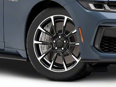 11/12 GT/CS Style Gloss Black Machined Wheel; 18x9; 30mm Offset (24-25 Mustang EcoBoost w/o Performance Pack)