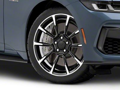 11/12 GT/CS Style Gloss Black Machined Wheel; 19x8.5; 30mm Offset (24-25 Mustang)