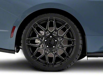 2013 GT500 Style Gloss Black Wheel; Rear Only; 20x10; 48mm Offset (24-25 Mustang)