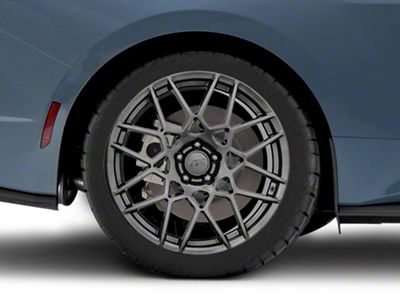 2013 GT500 Style Hyper Dark Wheel; Rear Only; 19x10; 48mm Offset (24-25 Mustang)