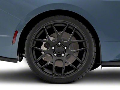AMR Gloss Black Wheel; Rear Only; 20x10; 48mm Offset (24-25 Mustang)