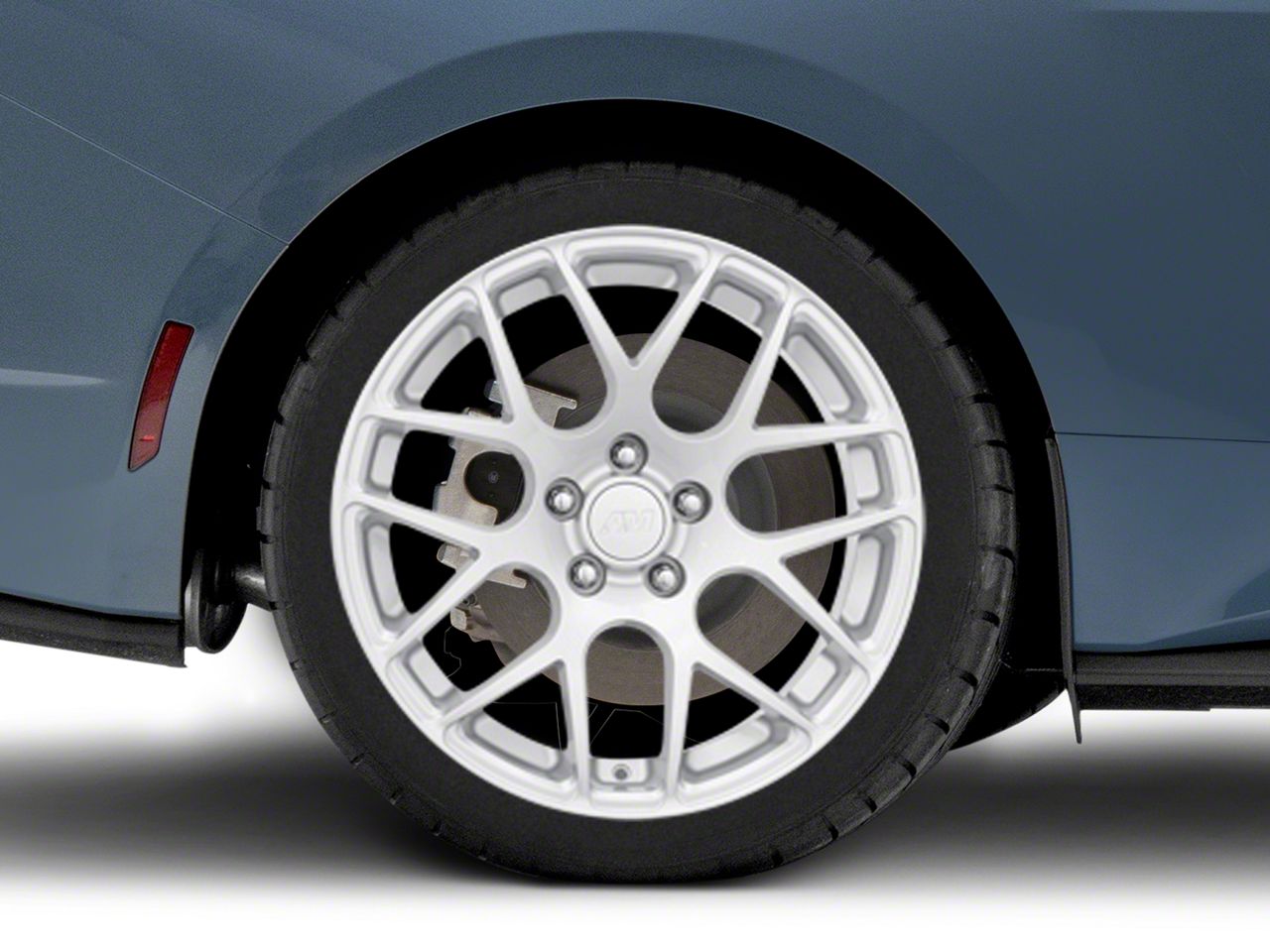 Aodhan AH02 Silver with Machined Lip Wheel; Rear Only; 19x11; 22mm Offset (24-25 Mustang)