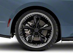 Bullitt Motorsport Gloss Black Wheel; Rear Only; 20x10; 45mm Offset (24-25 Mustang EcoBoost w/o Performance Pack)