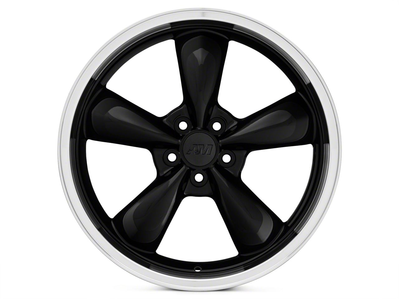 Mustang Deep Dish Bullitt Gloss Black Wheel; Rear Only; 20x10 (2024 ...