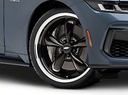 Deep Dish Bullitt Gloss Black Wheel; 20x8.5 (2024 Mustang EcoBoost w/o Performance Pack)