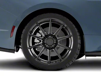 GT350 Style Gloss Black Wheel; Rear Only; 19x10; 45mm Offset (24-25 Mustang)