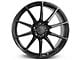 GT350 Style Gloss Black Wheel; Rear Only; 19x10 (2024 Mustang)