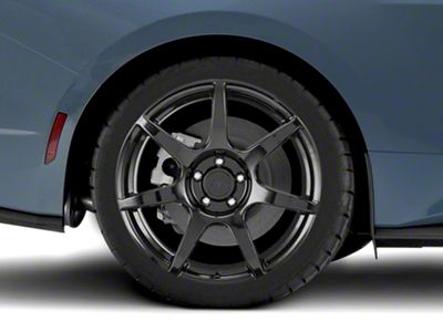 GT350R Style Gloss Black Wheel; Rear Only; 19x10; 45mm Offset (24-25 Mustang)