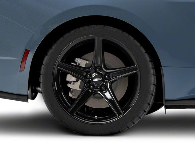 Saleen Style Gloss Black Wheel; Rear Only; 19x10 (2024 Mustang EcoBoost w/o Performance Pack)
