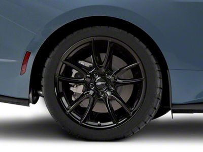 Track Pack Style Gloss Black Wheel; Rear Only; 19x10; 48mm Offset (24-25 Mustang)