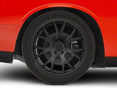 Hellcat Style Satin Black Wheel; Rear Only; 20x10.5 (08-23 RWD Challenger, Excluding Widebody)