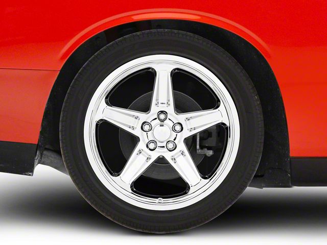 SRT Demon Style Chrome Wheel; Rear Only; 20x10.5 (08-22 RWD Challenger, Excluding SRT Demon)