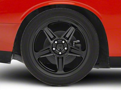 SRT Demon Style Gloss Black Wheel; Rear Only; 20x10.5; 22mm Offset (08-23 RWD Challenger, Excluding SRT Demon)