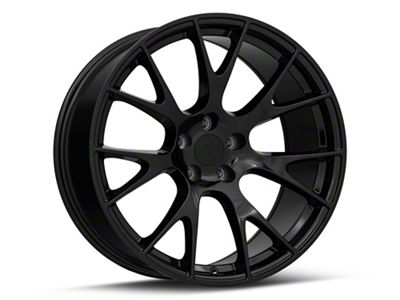 Hellcat Style Gloss Black Wheel; Rear Only; 20x10; 18mm Offset (06-10 RWD Charger)