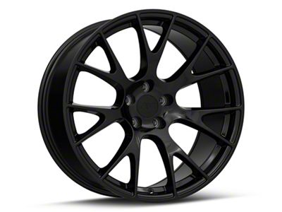 Hellcat Style Gloss Black Wheel; Rear Only; 20x10 (06-10 RWD Charger)