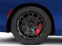 Hellcat Style Gloss Black Wheel; Rear Only; 20x10.5; 25mm Offset (11-23 RWD Charger, Excluding Widebody)